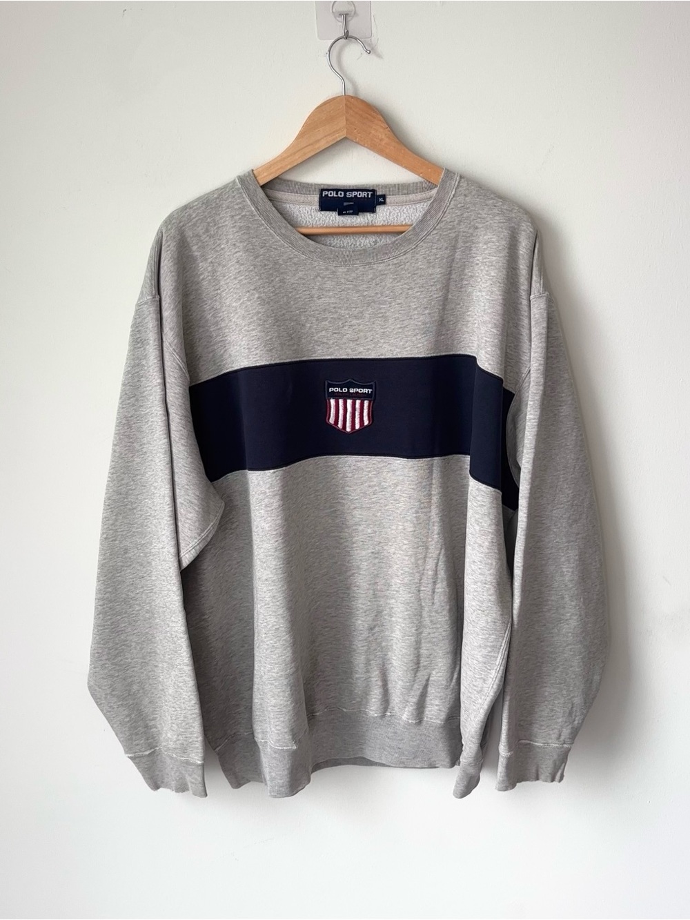 Vintage Polo Sport K-Swiss Shield Sweatshirt Size XL Crewneck Ralph Lauren 90s